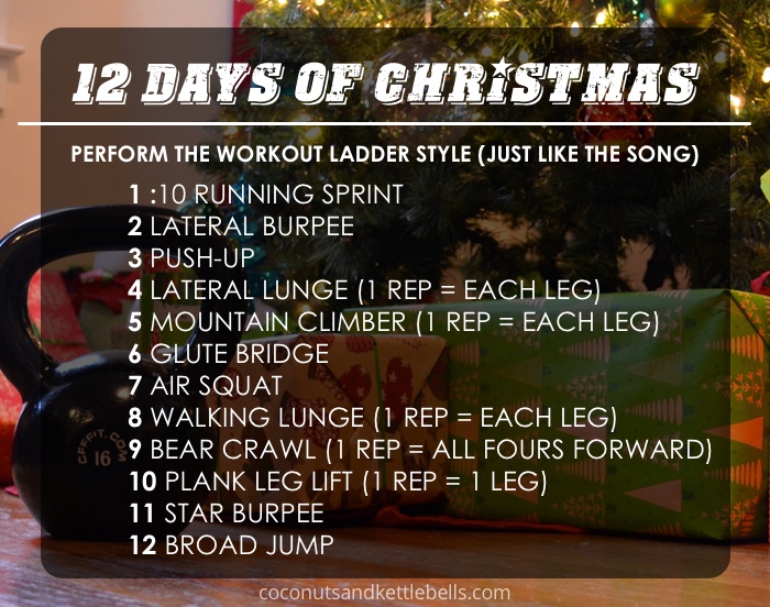 12 Days Of Christmas Workout Coconuts Kettlebells