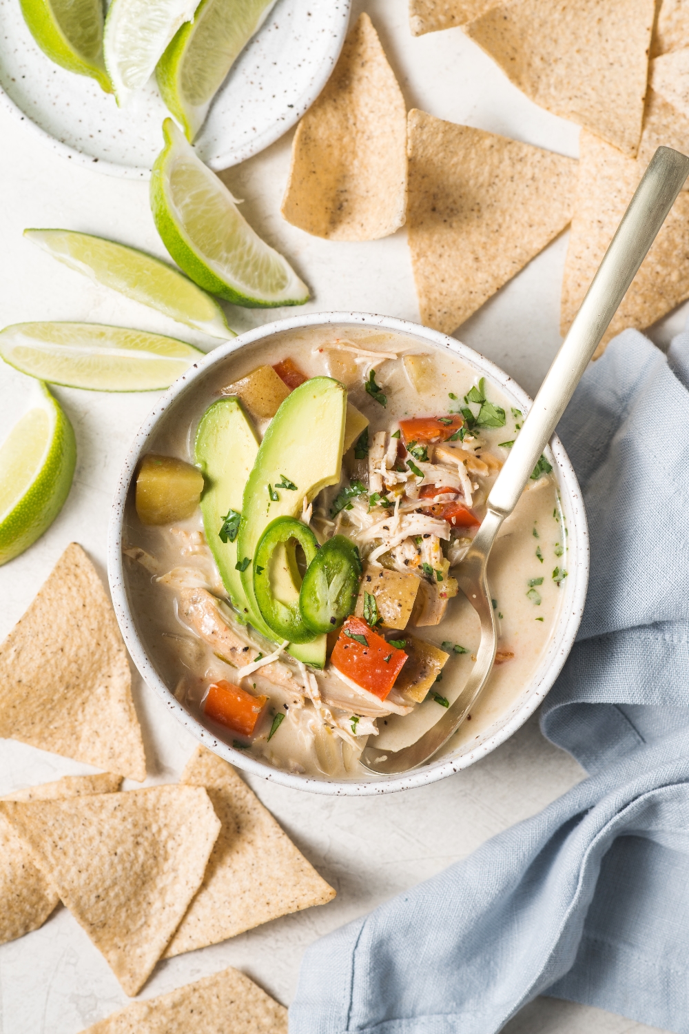 Creamy Crockpot White Chicken Chili Dairy Free Paleo Whole30 Coconuts And Kettlebells