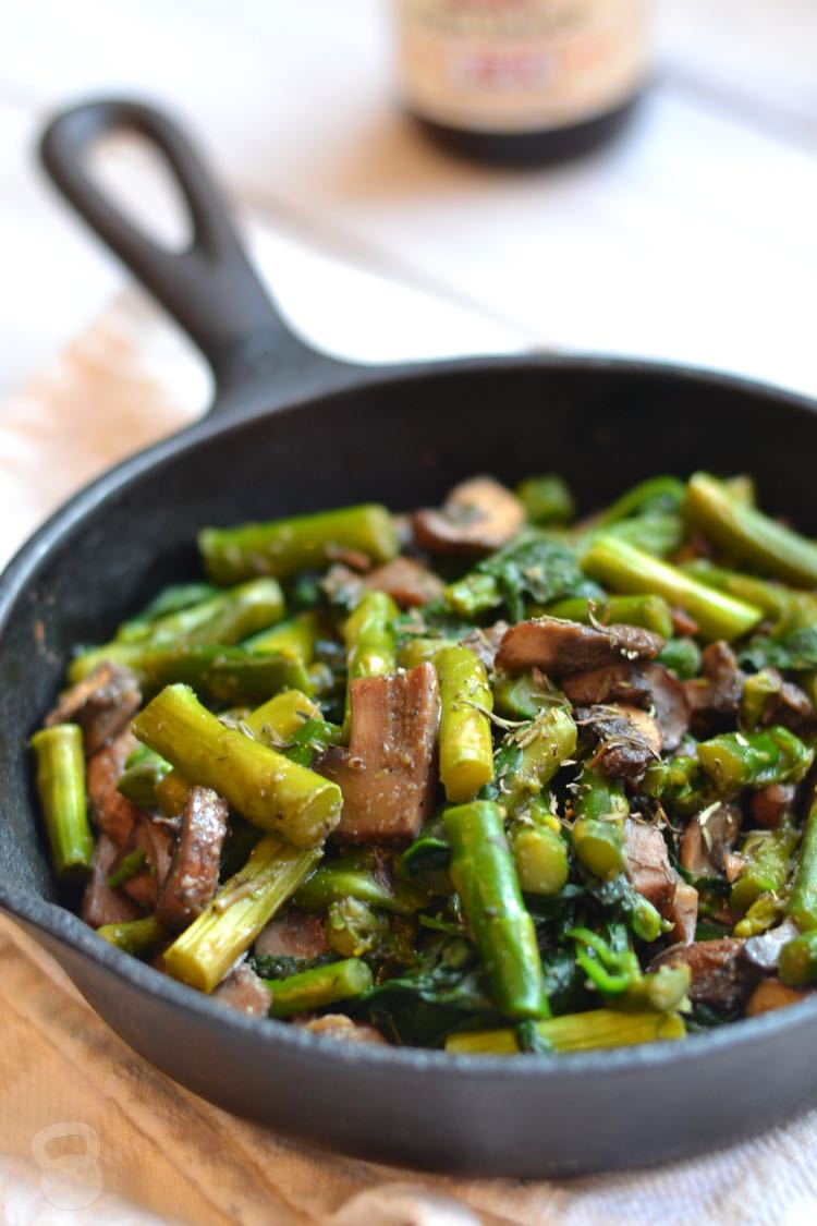 Savory Asparagus and Spinach Side Dish Saute
