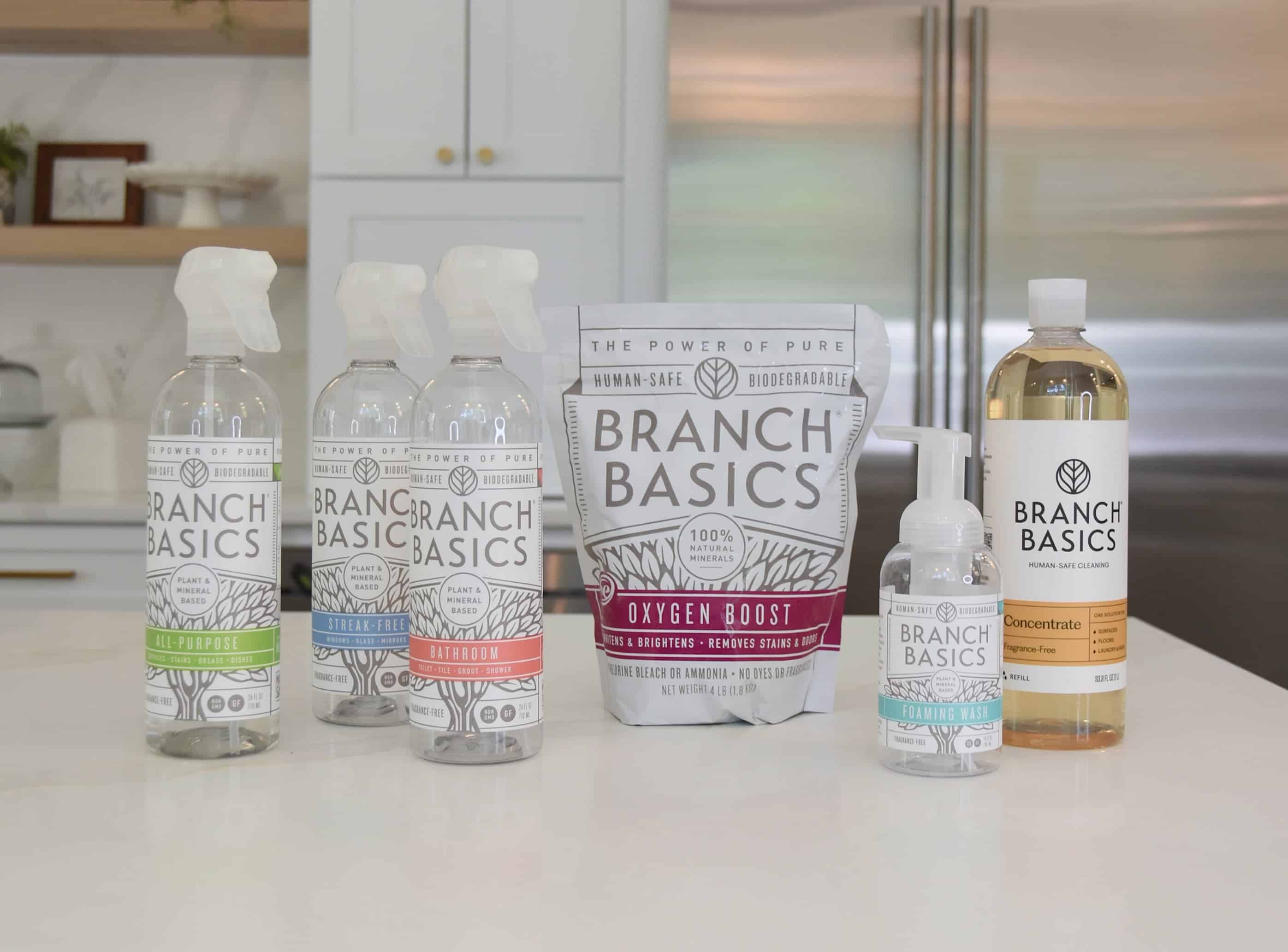 The cleaning bottles, concentrate, and oxygen boost including in The Premium Kit.