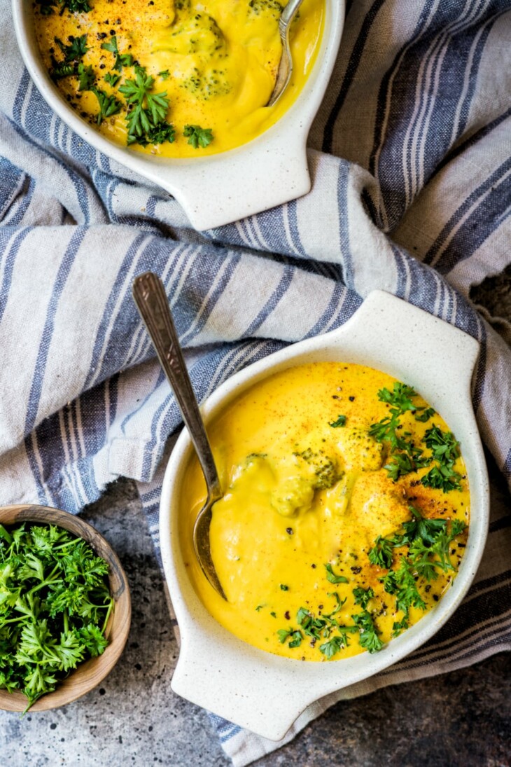 Creamy Broccoli Cheese Soup (Paleo, Whole30, Vegan) - Coconuts ...