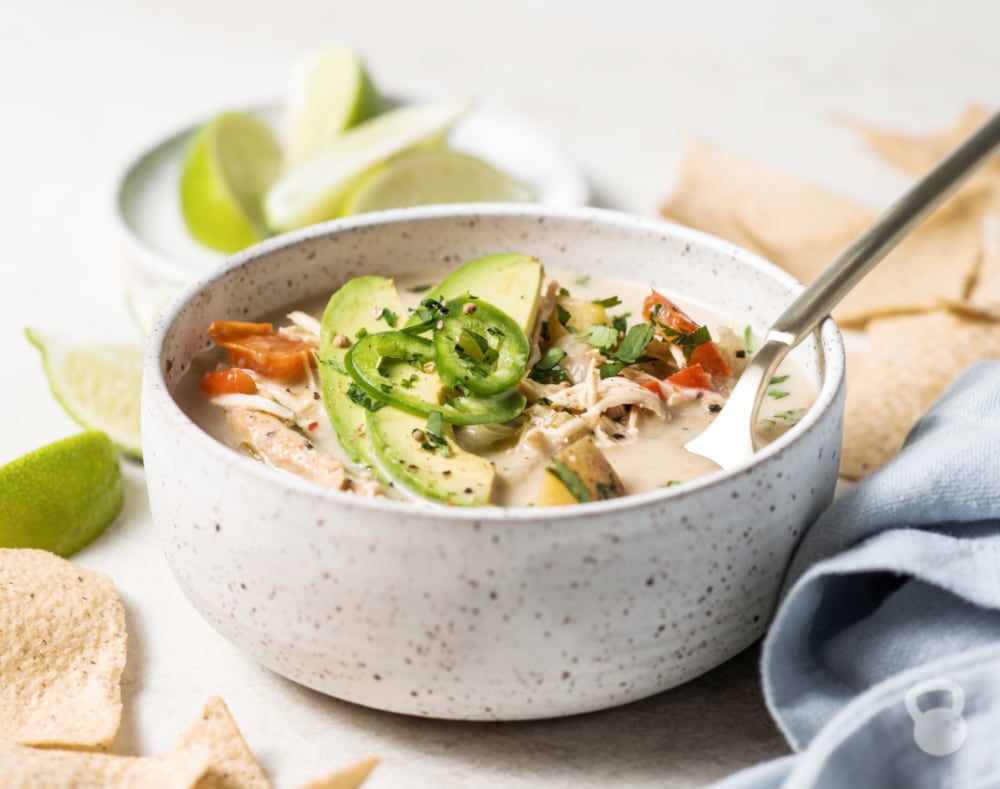 Dairy-Free Crockpot White Chicken Chili - Full Green Life