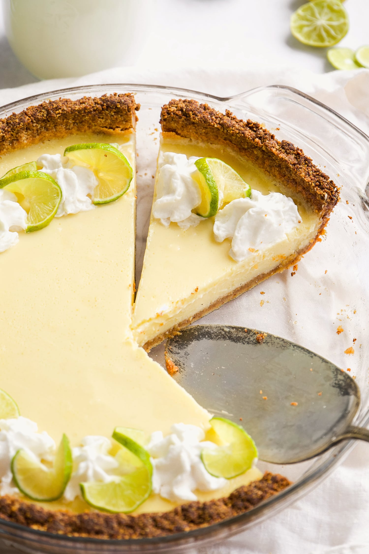 gluten free graham cracker crust used with healthy key lime pie