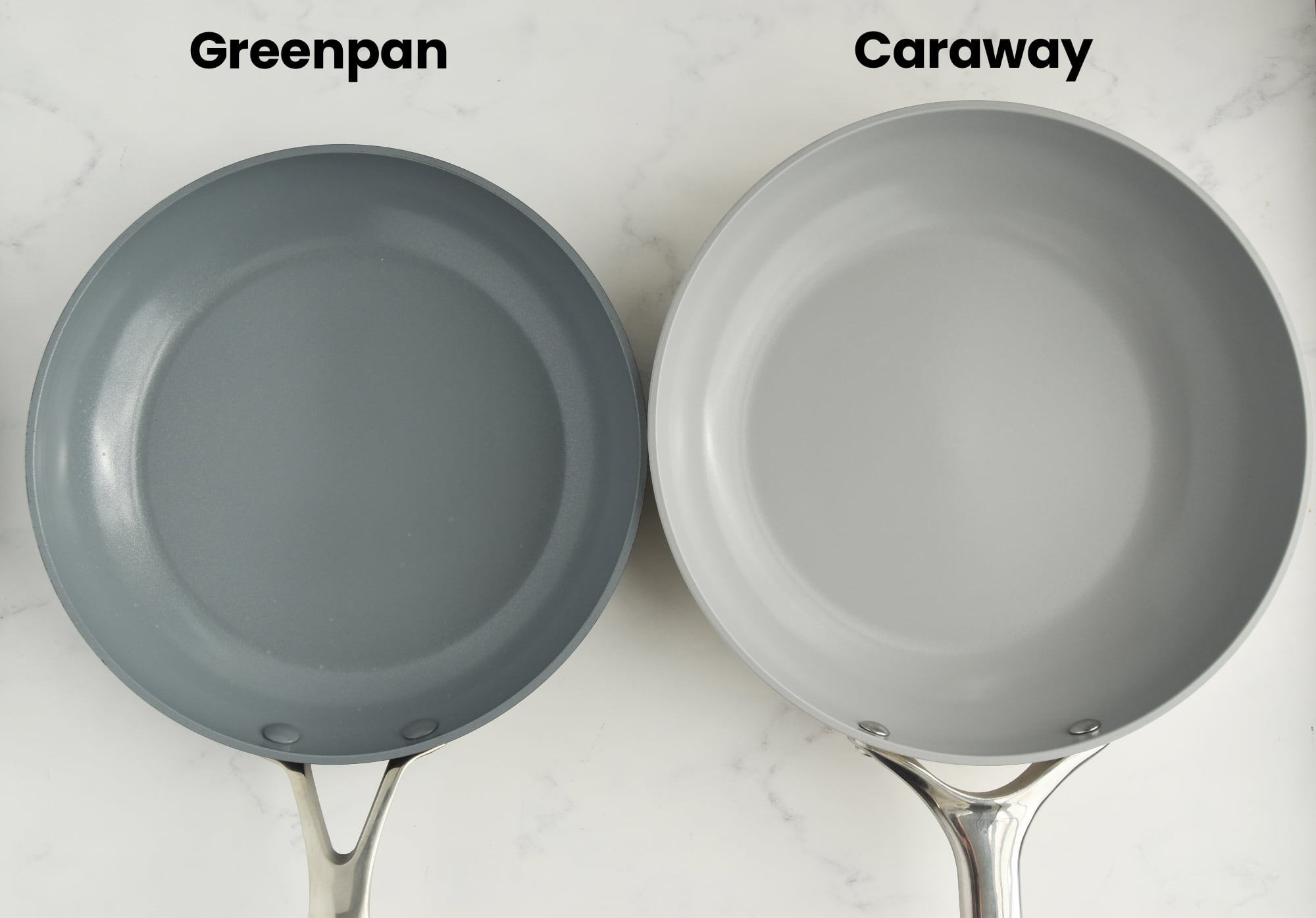 A comparison of greenpan vs caraway.