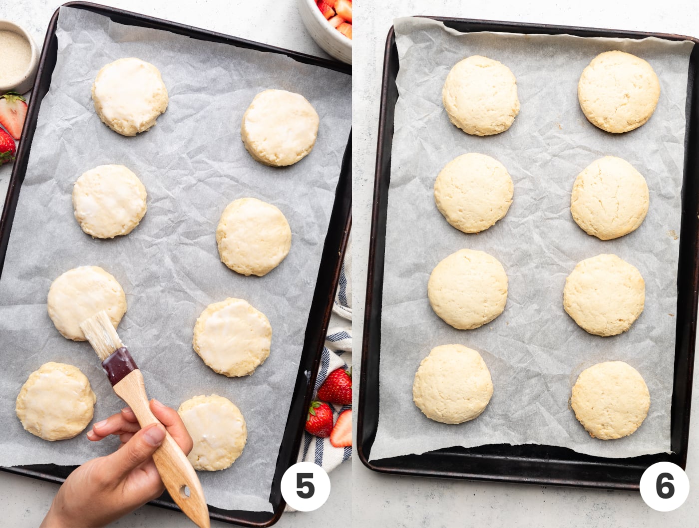 how to form the gluten free biscuits for the shortcake. 