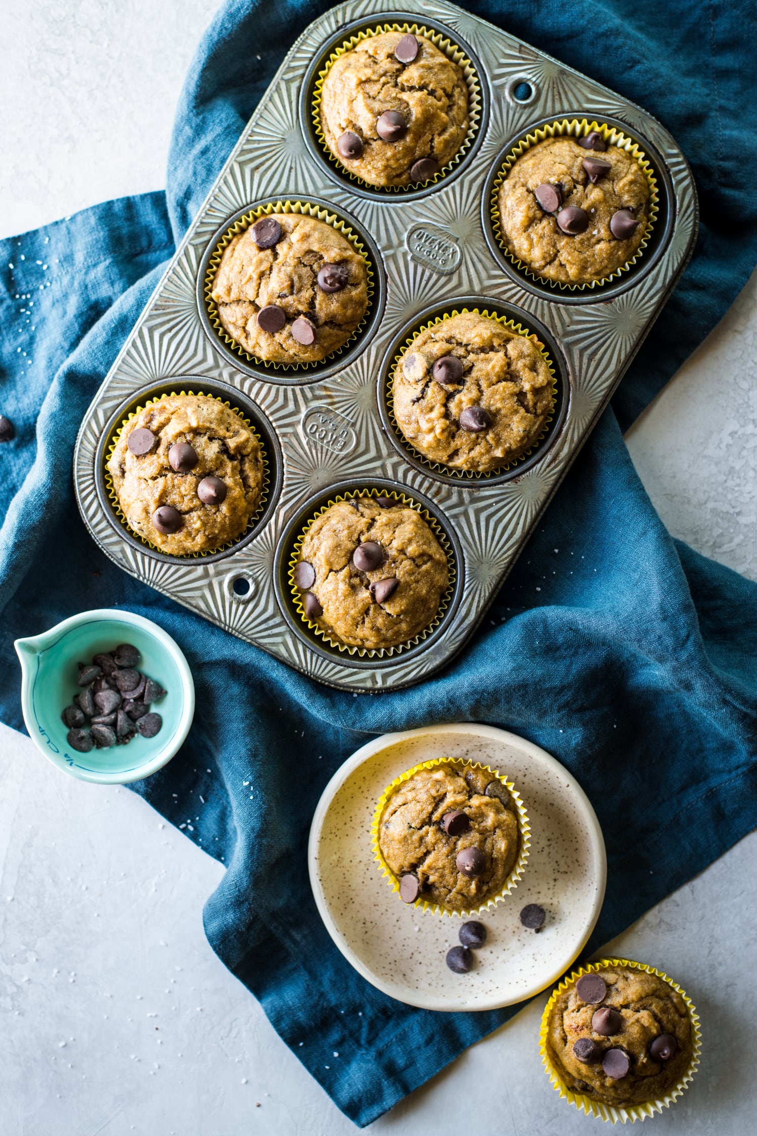 paleo muffins in a tin and some on a plate
