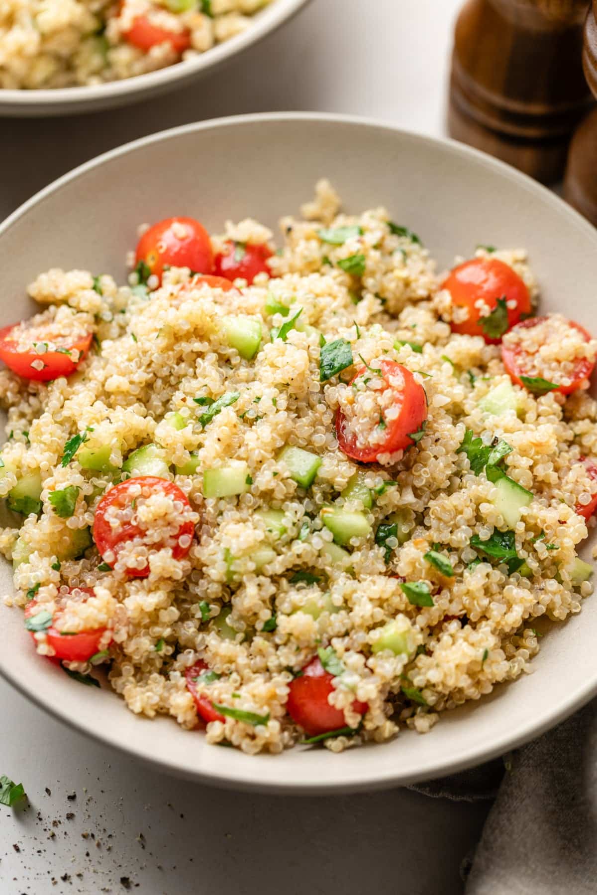 Easy Quinoa Cucumber Tomato Salad - Coconuts & Kettlebells Easy Quinoa Cucumber Tomato Salad - Coconuts & Kettlebells